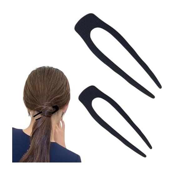 2-Piece Updo Comb Set - Easy Hair Styling Tool for Elegant Updos, U-Pin Hair Accessories, Simple & Stylish Hair Arrangement, Hair Stick, Hairpin,