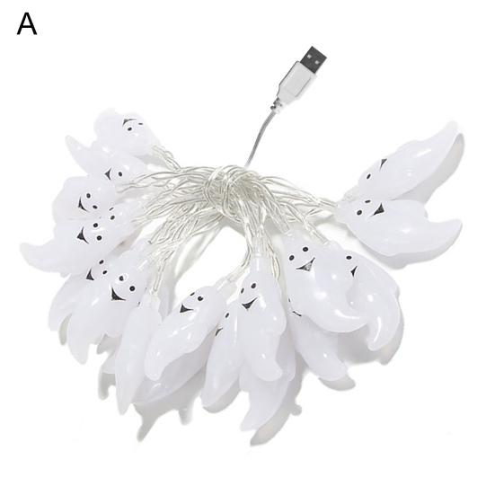 Ghosts String Lamps Decorative Long Service Life PVC Unique USB LED Ghosts String Lamps for Party