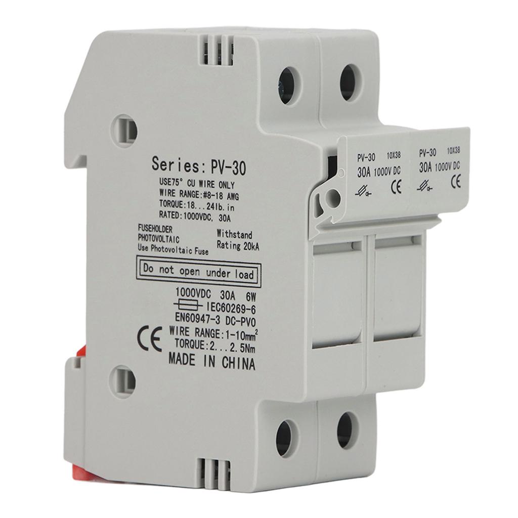 Midget Sicherungshalter 2 Pole 10A Schutz ABS Gehäuse Photovoltaik Sicherungshalter Basis für Schutz