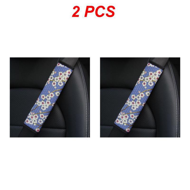 1/2PCS 6.5X23cm Car Truck Universal Safety Belt Covers Car Seat Shoulder Strap Pad Cushion Protection Flower Padding Auto
