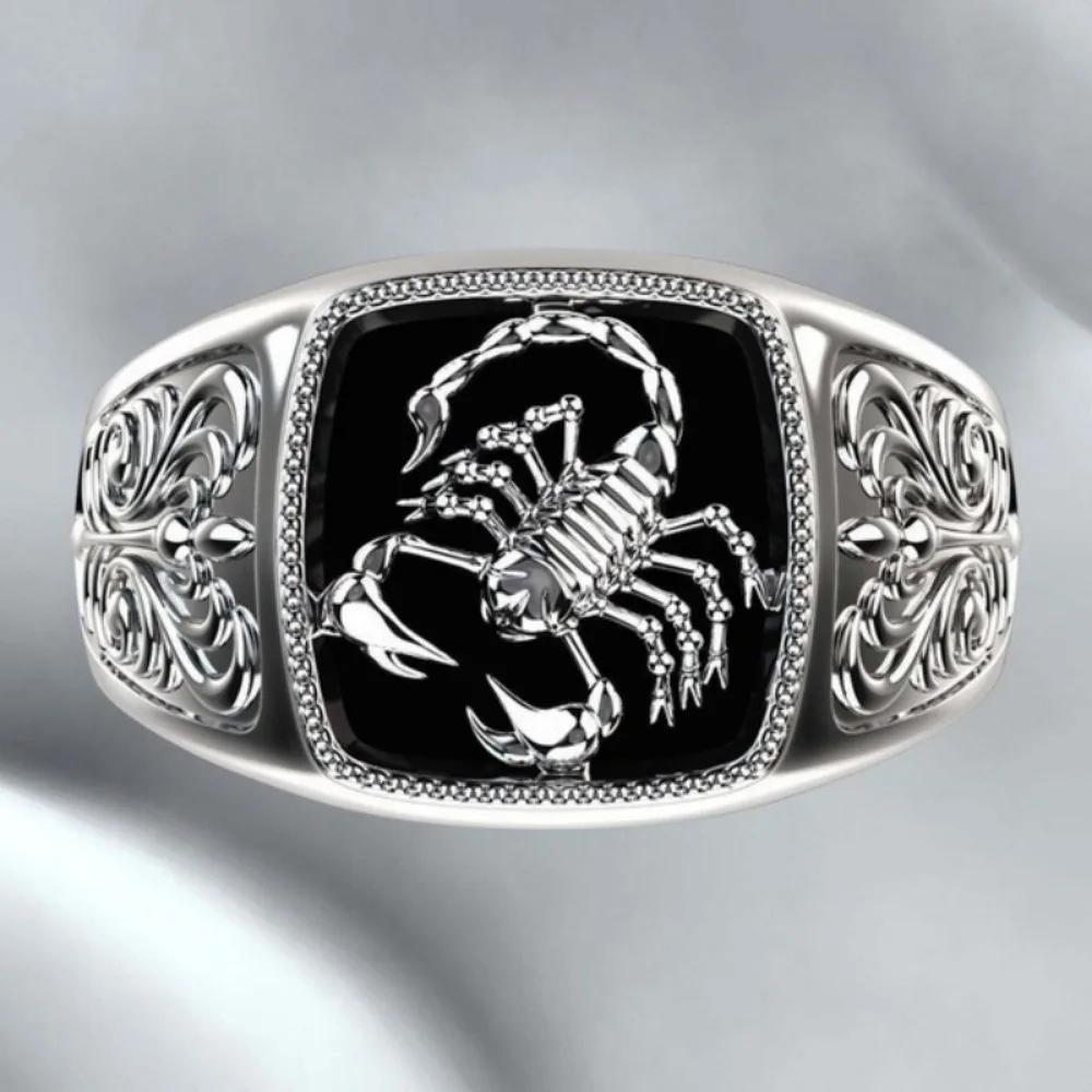 Simple Retro Scorpion Ring Men and Women Personalized Creative Trend Animal Jewelry Hip Hop Niche Party Popular Ring Accessories