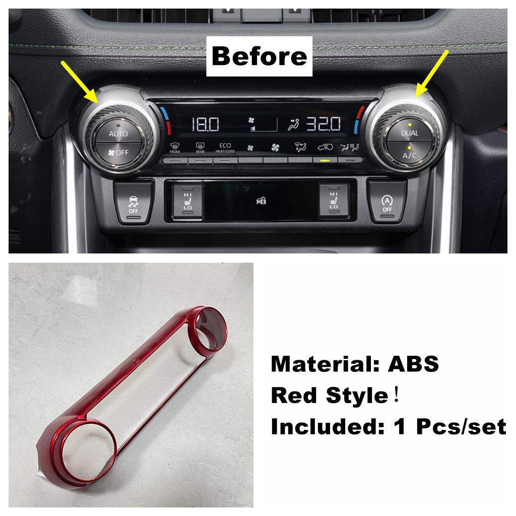Air Conditioning Knobs Control Panel Fan Speed Button Cover Trim For TOYOTA RAV4 RAV 4 XA50 - 2024 ABS Kit Accessories
