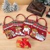 Christmas apple bag snowman gift bag Christmas Eve Christmas fruit packaging bag velvet gift handbag apple box checkered candy bag deer