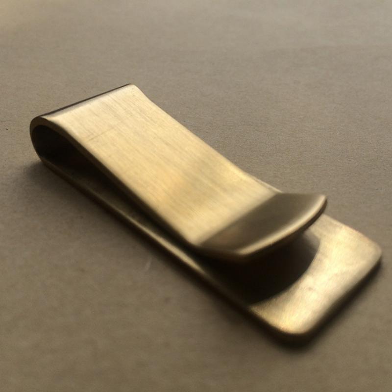 Portafoglio Fermasoldi in Ottone Massiccio Vintage Spessore 1,5 mm Metallo Uomo Fermasoldi per Contanti Banconote Porta Documenti ID Carte di Credito Borsa Mini da Uomo