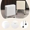 Trash Can with Wheels Brake System Wastebasket for Office Bathroom Home White