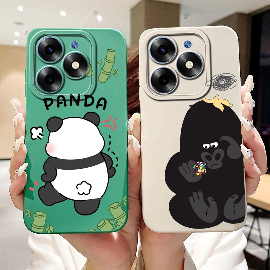 For Tecno Spark 20C Case Spark20 Pro KJ6 Cute Animals Carton Cover Soft TPU Phone Case For Tecno Spark 20 Pro Plus Spark20 Shell