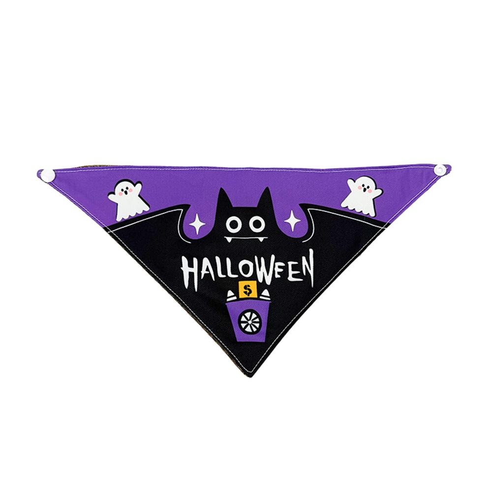 Halloween Pet Scarf Cats & Dogs Halloween Triangular Bib Various Styles, Golden Retriever Labrador Bulldog