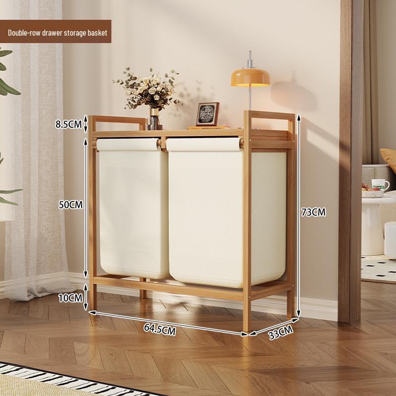 Multi-layer Bamboo Storage Cabinet for Bedroom: Toy and Clothes Organizer, Drawer and Shelf Unit
