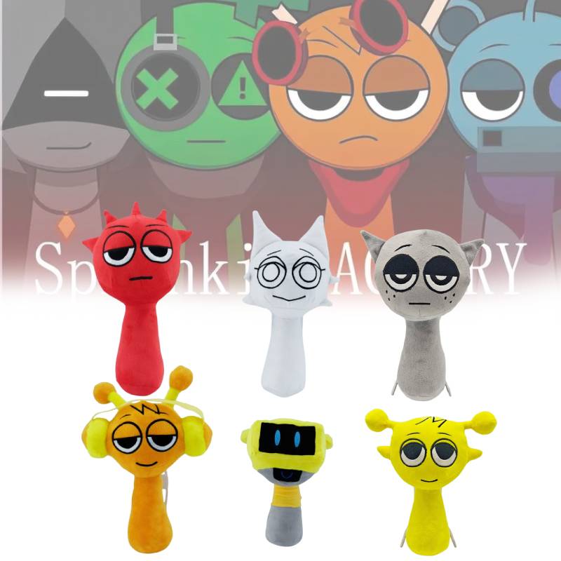 Sprunki Colorful Stuffed Toy Cartoon Game Children Birthday Holiday Dolls Gift