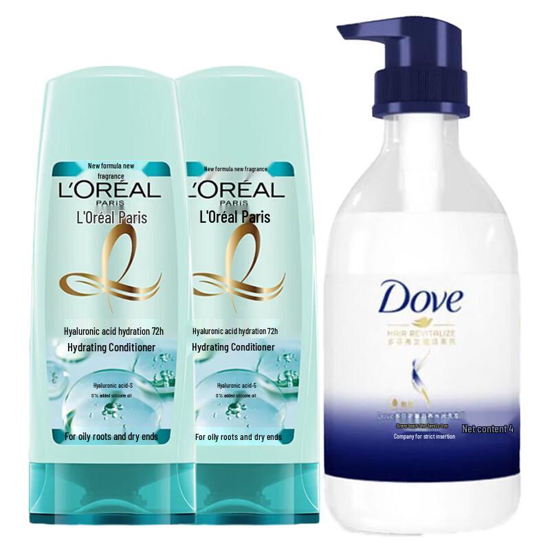 Dove & L Oreal Moisturizing Body Wash & Conditioner Set