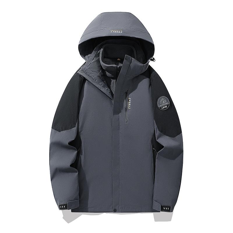 

Куртка для активного отдыха пара три в одном ветрозащитный, водонепроницаемый и теплый комплект из двух предметов женская одежда для альпинизма осень и зима новая мужская одежда 3XL