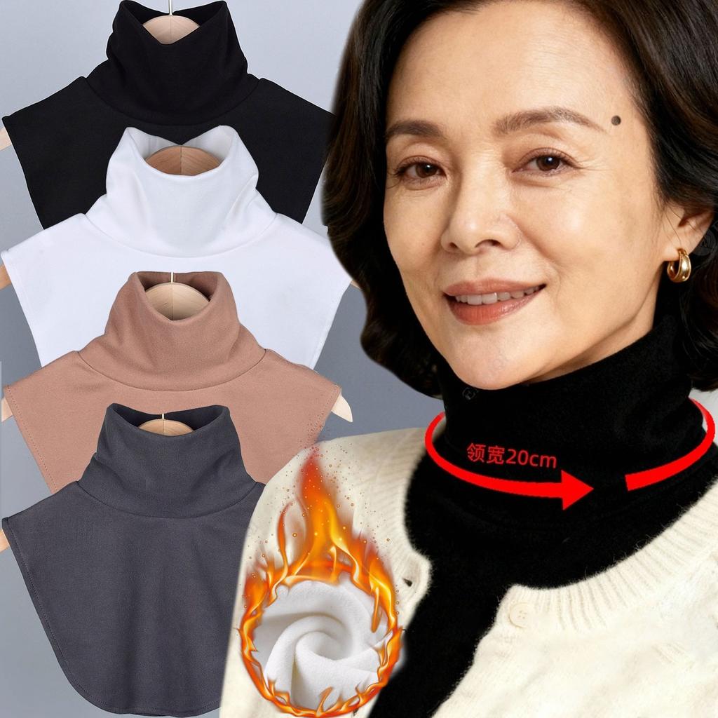Velvet Fake Collar High Neck Fake Collar New Style of Neck Protection Warm Winter Resistant Collar Autumn Winter Neck Protection
