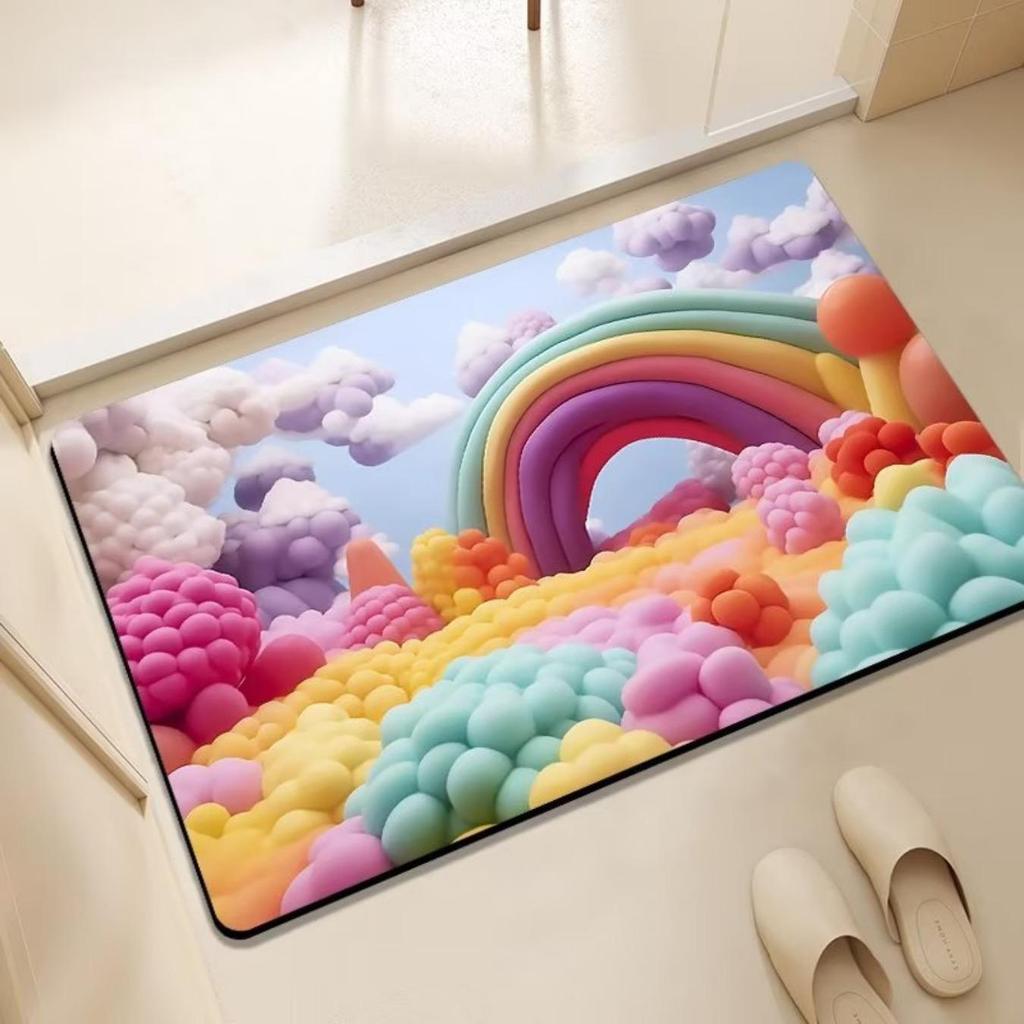 Rozsievková potlač Kúpeľňa Zahusťovacia rohož Vaňa Protišmykové koberce V umývadle Vaňa Bočná podlaha Koberec Sprcha Rohožka pred dverami Pamäťová pena 3D podložka