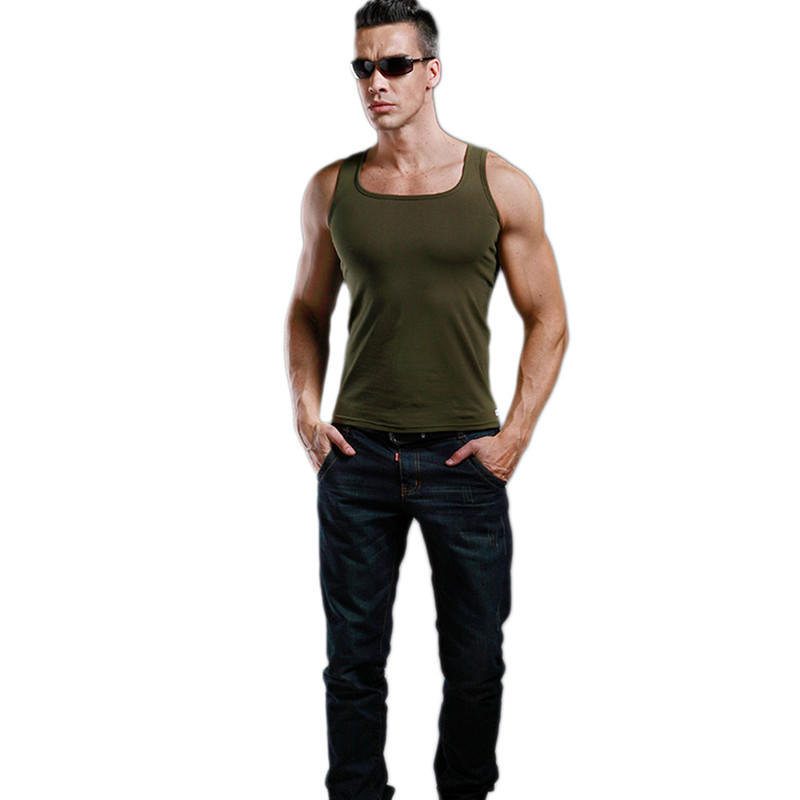 Pánská tílka v letním stylu Tílka Běžné jednobarevné Fitness Bodybuilding Vesta