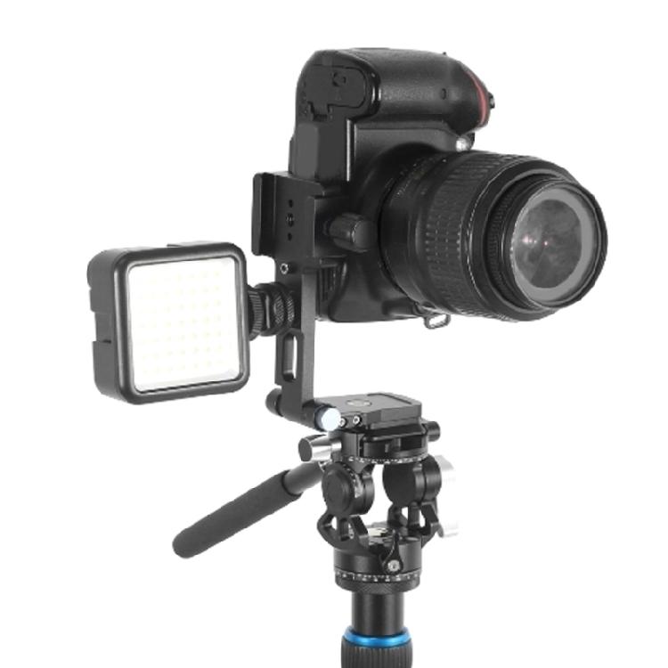 L115 Aluminum Quick Release Mounting Plate With Cold Shoe Adapter Foldable For Smooth Vertical Horizontal Transition