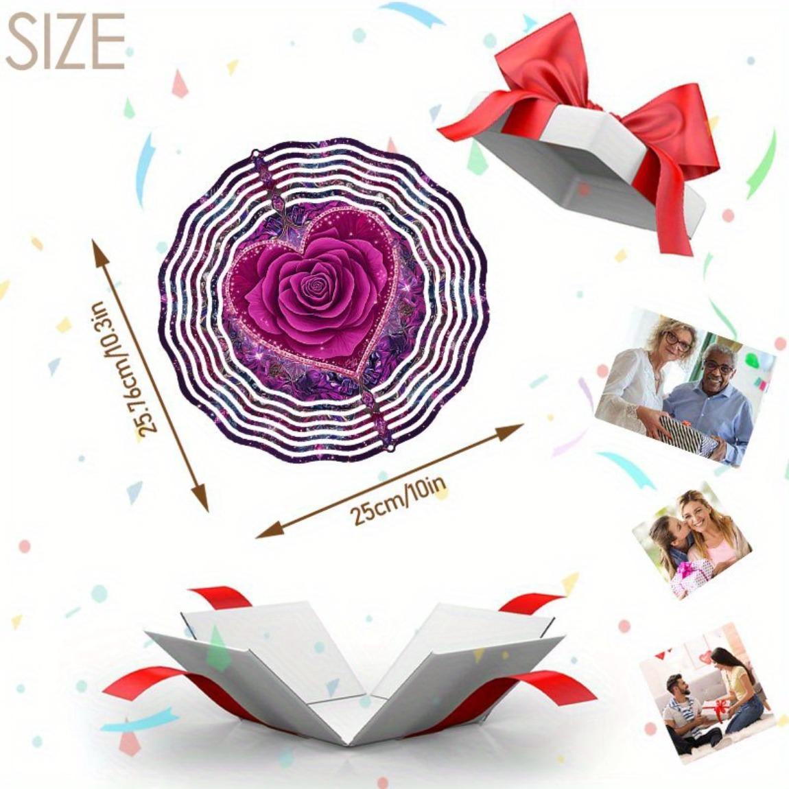 

Elegant 3D Mandala Wind Chime - Romantic Pink Rose Metal Design, Outdoor Garden Decor with Soothing Wind-Powered Chimes for Patio 01A