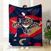 "Fierce Panther Graphic Blanket" Patterned blanket, flannel, suitable for all seasons, home decor, warm and cozy