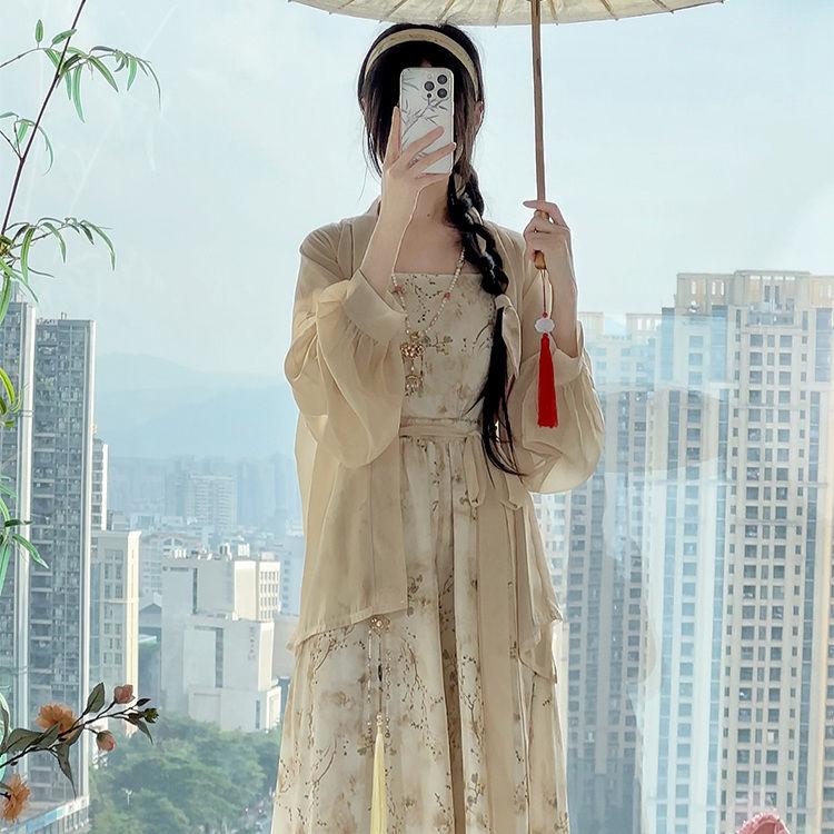 Stile cinese della dinastia Song Hanfu, abiti da donna quotidiani primaverili ed estivi