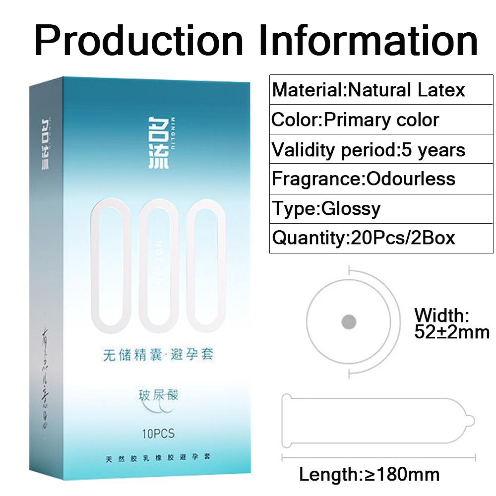 Ultra-thin 000 Condoms Hyaluronic Acid Natural Latex Non-reservoir Condom Male Adult Sex Toys Penis Sleeves
