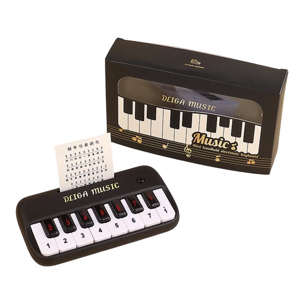 

15 Keys Mini Electronic Piano for Kids Portable Keyboard Toy with LED Lights and Music Early Learning Educational Musical Gift чёрный