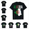 ZX Algerian Pride With Algeria Map Flag TShirt 100 Cotton Heart Love Black T Shirts For Gift Size XS5XL
