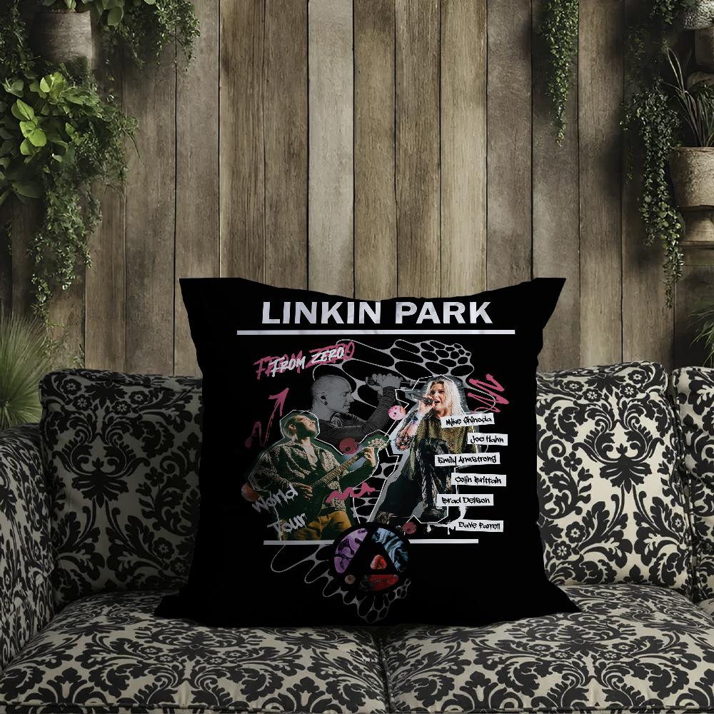 Fodral kudde L-Linkin Fodral Från Noll Kudde Rum Band Park Sovrum Sänggavel Soffa Vardagsrum Ryggstöd Bil Fyrkantig