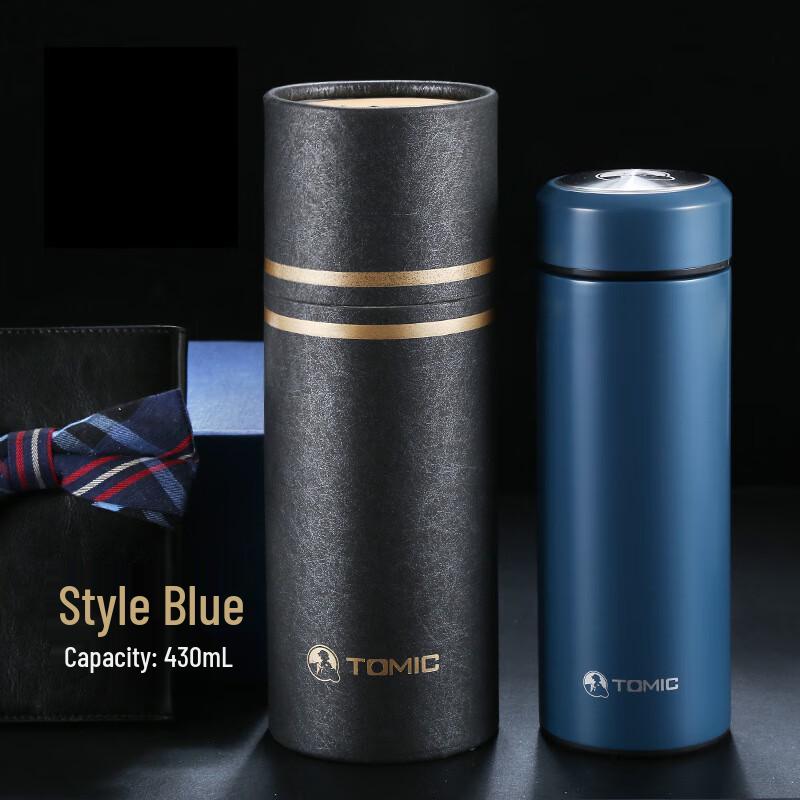 Temake British Blue 430ml Double-Layer Stainless Steel Thermos Cup
