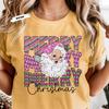 Retro Santa 'Merry Christmas' Shirt, Holiday Tee