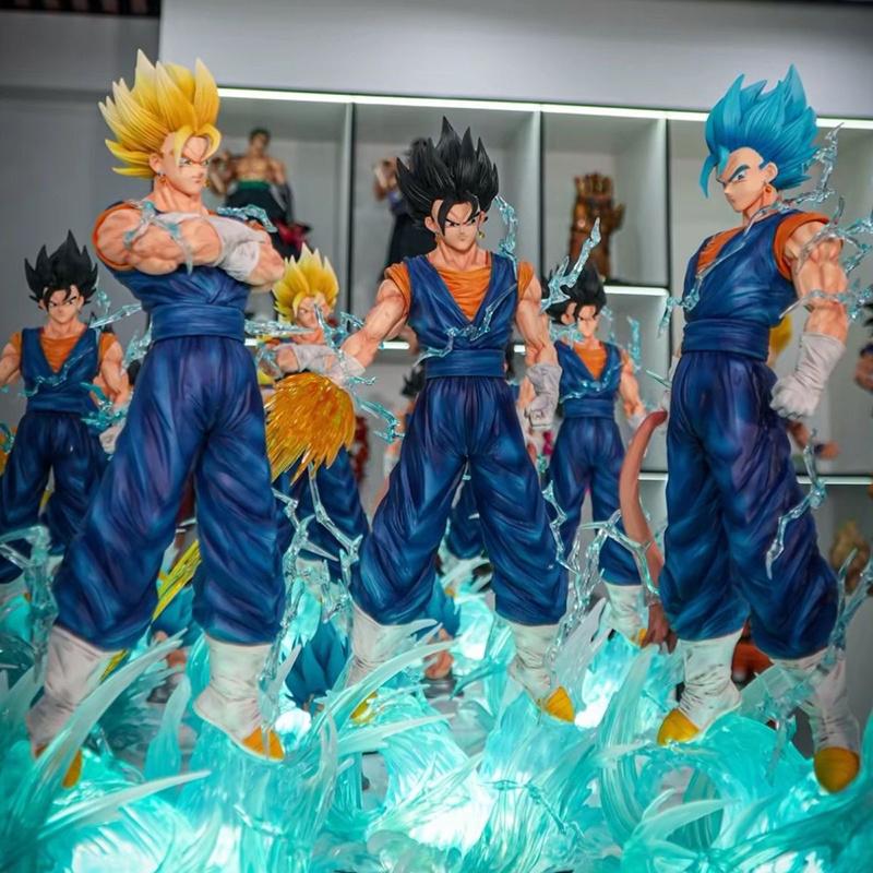 Dragon Ball New 40CM Statue Bro JT HB Beget Glowing Triple Head Sculpture Top-tier Version Anime Figures Display Ornament High Quality Gift