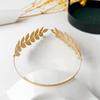 Golden Leaf Back-wear Headband Comfort Fit Headdress Baroque Headpiece Crown  Bridal