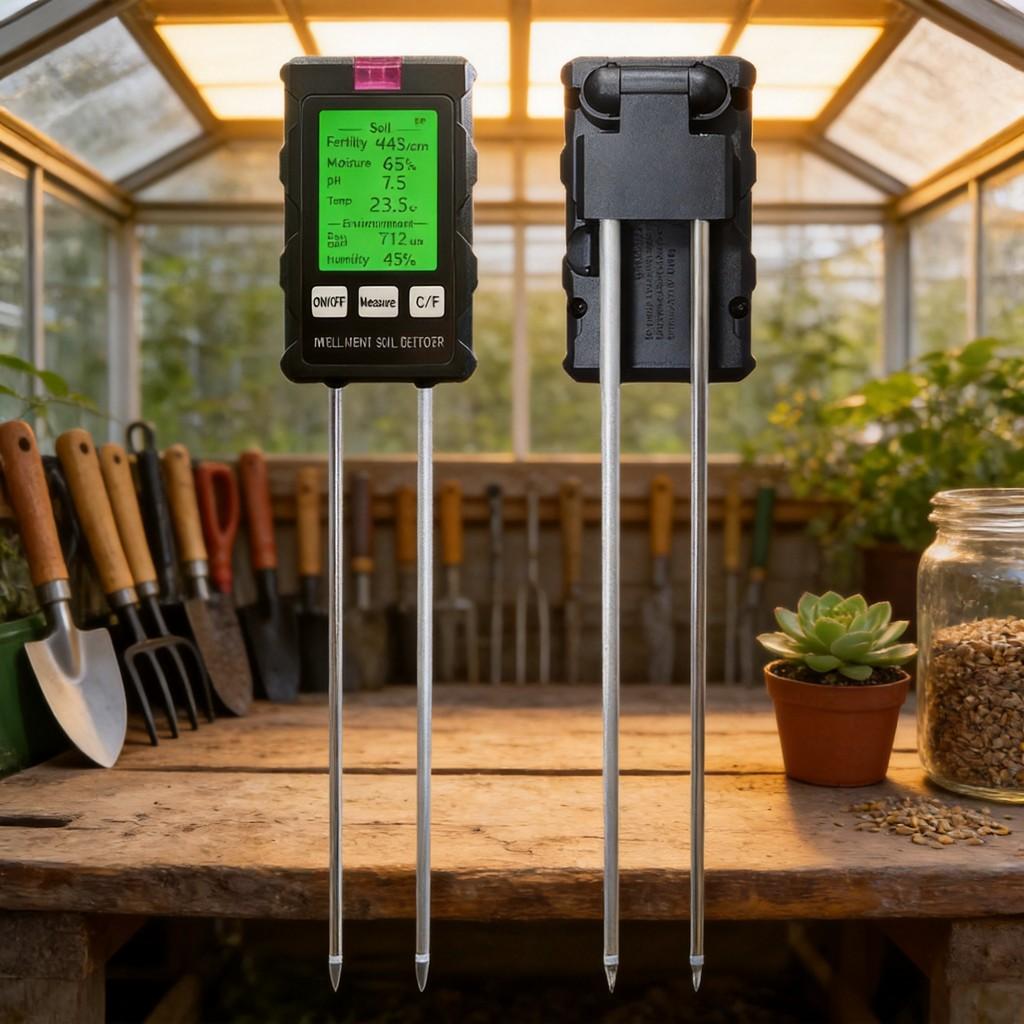 Soil Moisture Tester With Ph And Temperature For Gardening And Farming
