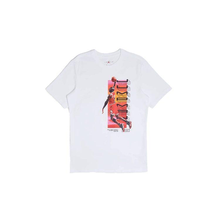 Jordan T Shirts Men's White Crew Neck Moderate Straight Fit CW0860-100