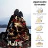 Golden Skull Rose Personalized Name Blanket Cozy Personalized Blanket Soft Warm Cozy Great for Office Nap Sofa Picnics for All Occasions