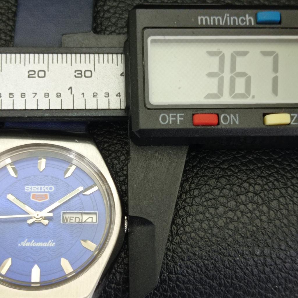 VINTAGE SEIKO 5 AUTOMATIC 6349A JAPAN MENS BLUE COLOR DIAL WATCH a701270-5 R206a-a701270