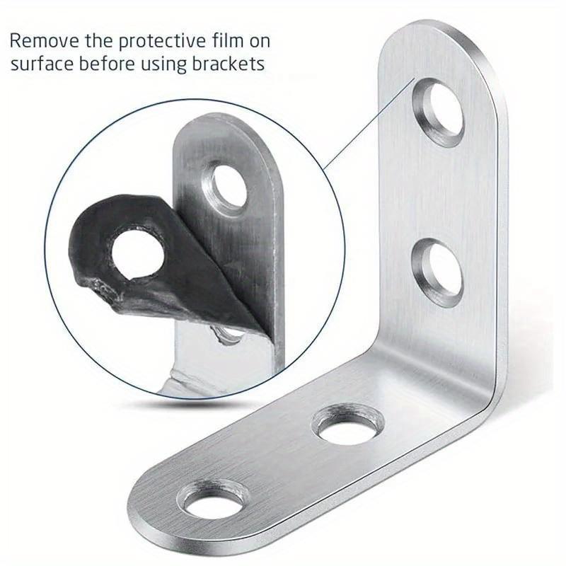 20pcs Corner Brace Stainless Steel L Shaped Bracket Right Angle Bracket Joint Bracket