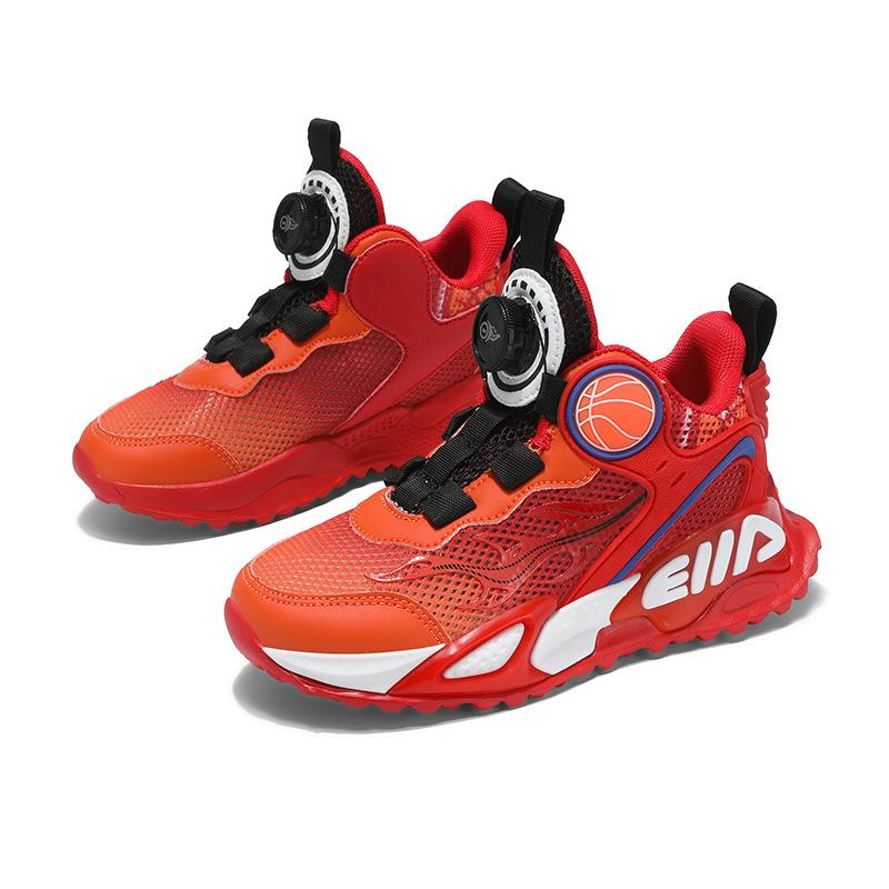Year of the Snake Limited Red Red Flame Children's Basketball Shoes 2025 New Summer Mesh Breathable Boys' Running Shoes