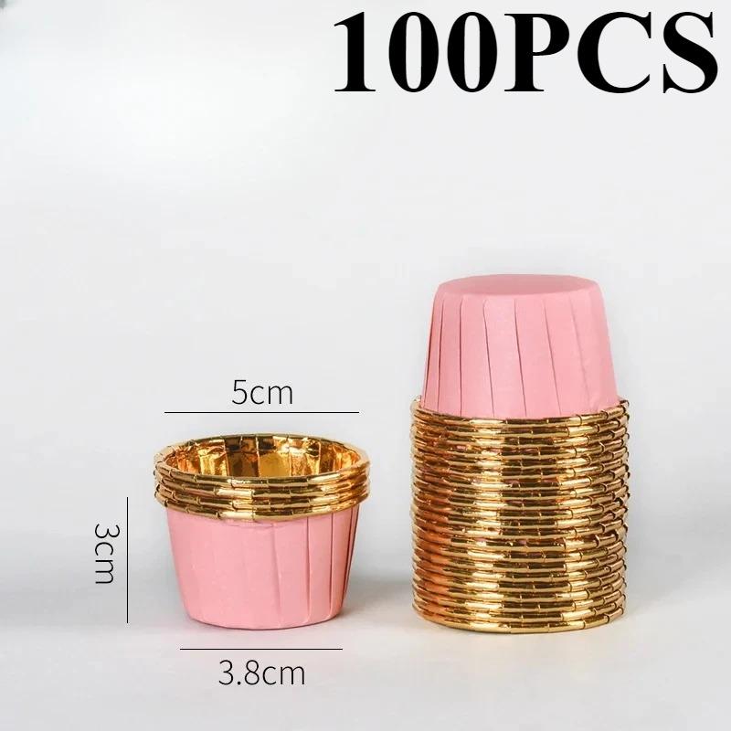 50/100 Pcs Small Mini Pack Muffins Cup Paper Cupcake Wrappers Baking Cups Cases Muffin Boxes DIY Cake Tools Kitchen Baking Supplies