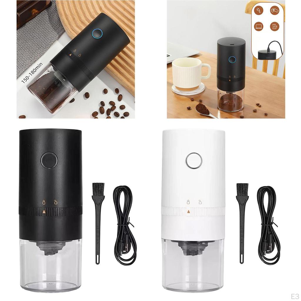 Electric Coffee Bean Grinders Adjustable Fine Coarse Easy On and Off Button Ceramic Conical Burr for