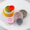 Bottoni Rotondi a 4 Fori con Floccato di Velluto, Bottoni Morbidi in Velour per Cucire per Maglione Cardigan Cappotto, Chiusure Decorative Colorate 10pz