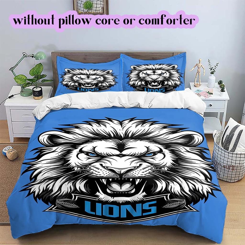 Voetbal Logo Patroon Beddengoed Dekbed Set Dekbedovertrek Kussensloop Huisdecoratie Verjaardagscadeau (1*dekbedovertrek+ 2*kussensloop, zonder vulling)