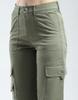 MONTE CARLO Womens Solid Straight Fit Cargo Green 28
