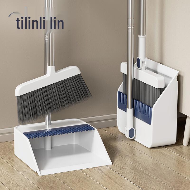 Lilink Foldable Broom and Dustpan Set