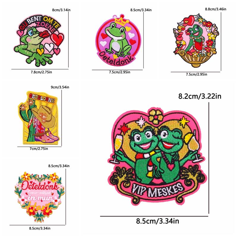 10pcs /Lots Netherland Carnival Patch Netherland Oeteldonk Emblem Full Embroidered Patches Iron On Patches For Clothing Sew Diy 
