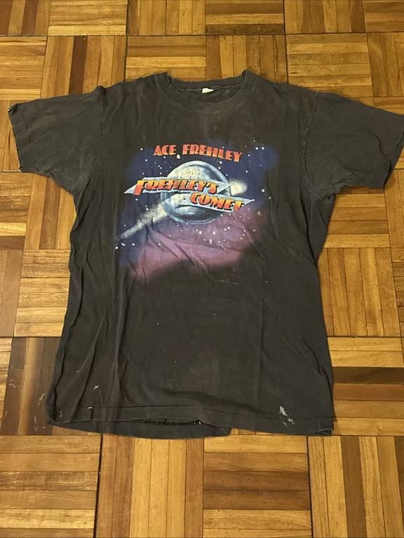 Винтажная футболка Frehley’s Comet Ace Frehley 1987 года L Однострочный шов KISS Vtg RIP Унисекс Футболка XL