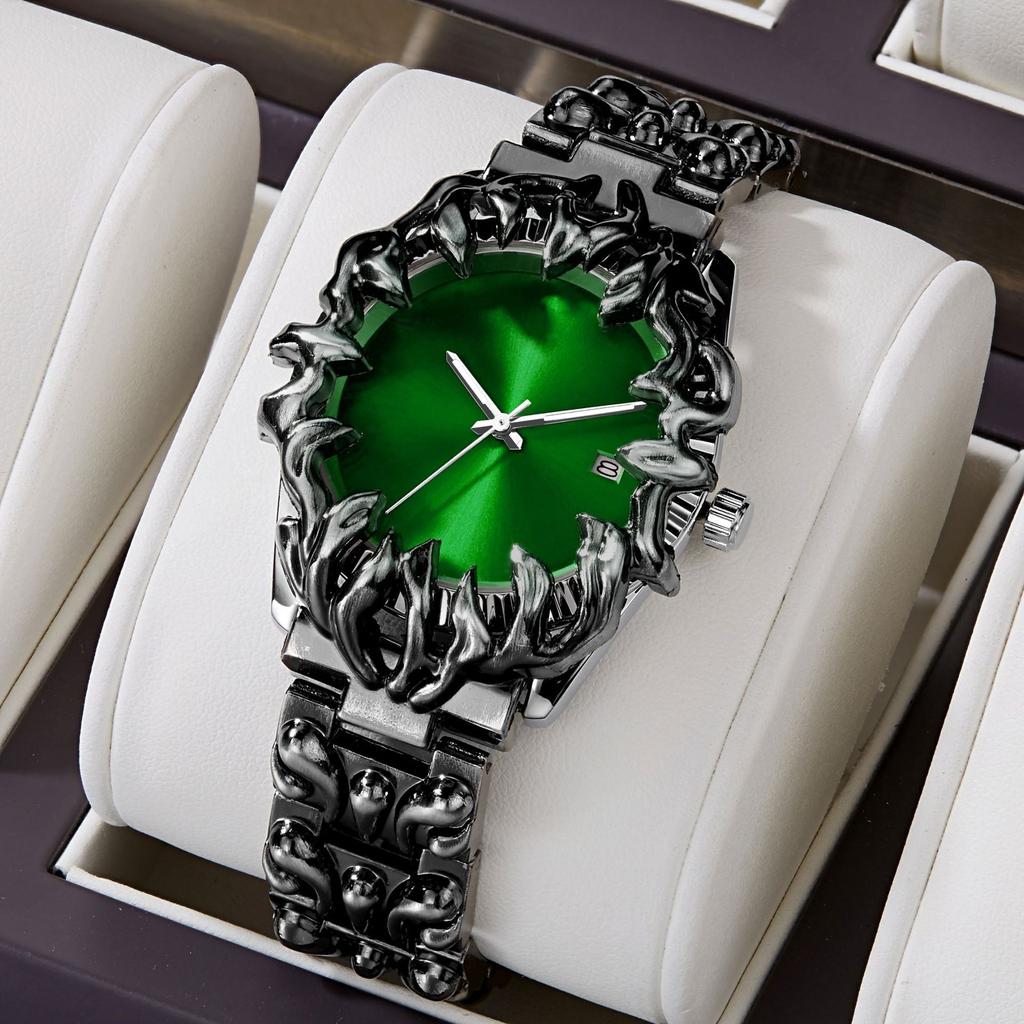 Alabaster Y2K Claw Watch for Men Hip Hop Millennium Retro Style Wristwatch