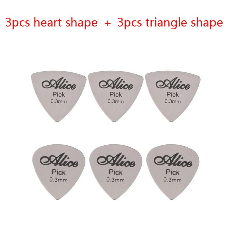 0.3mm Alice Metal Guitar Picks Durable Stainless Steel Professional Bass Ukelele Guitar Picks Electric Guitarra Accesorios