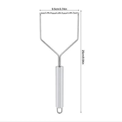 1-PC Stainless Steel Potato Masher-Wavy Design Manual Masher for Perfect Mashed PotatoesIdeal for Christmas Baking & Kitchen Use