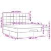 Enjoy Restful Nights with This Ottoman Bed with Mattress and LEDs In Cream Color 160x200 Cm Fabric