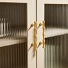 Messing Bambusform Kleiderschranktürgriffe Amerikanisch Modern Minimalistisch Luxus Gold Schubladengriffe für Schrank und Weinkeller