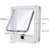 4 Ways Locking Cat Flap Door with Security Lock Easy Installation Weatherproof Self-Closing Pet Door Anti Pet Turn Knob